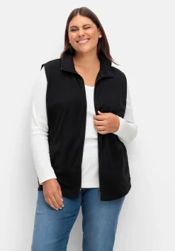 Fleeceweste mit Stehkragen und Anti-Pilling-Effekt