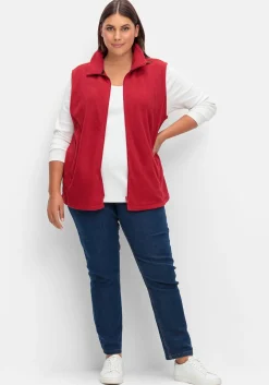 Fleeceweste mit Stehkragen und Anti-Pilling-Effekt