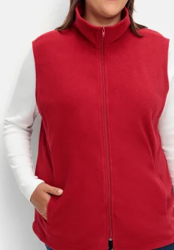 Fleeceweste mit Stehkragen und Anti-Pilling-Effekt