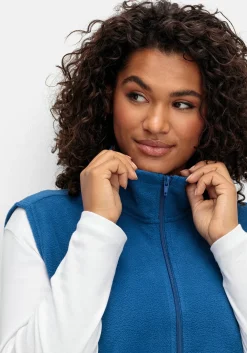 Fleeceweste mit Stehkragen und Anti-Pilling-Effekt