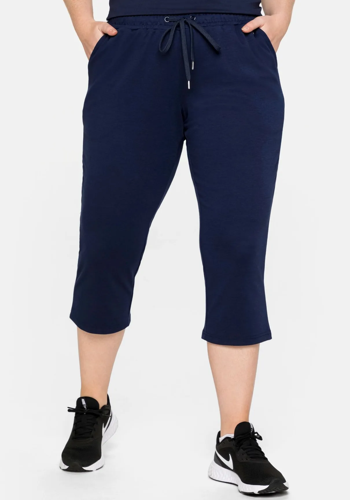 Funktionshose in 3/4-Länge mit Kontrastpaspel