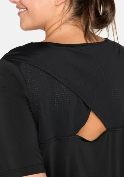 Funktionsshirt in Longform, mit Cut-out im Rücken