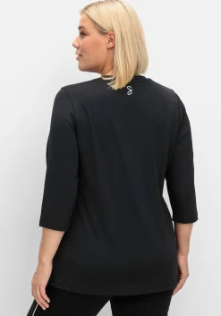 Funktionsshirt mit 3/4-Ärmeln und Rundhalsausschnitt