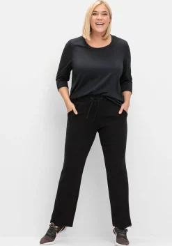 Funktionsshirt mit 3/4-Ärmeln und Rundhalsausschnitt