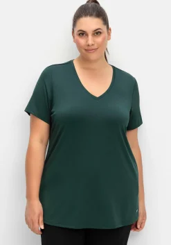Funktionsshirt mit V-Ausschnitt