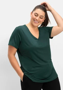Funktionsshirt mit V-Ausschnitt