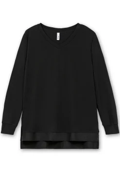 Funktions-Sweatshirt mit V-Ausschnitt