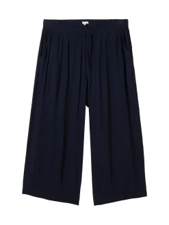 Gecrinkelte Culotte mit elastischem Bund