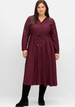 Gefüttertes Midikleid mit Alloverprint