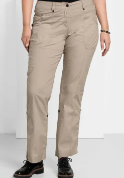 Gerade Cargo-Hose mit krempelbaren Beinen