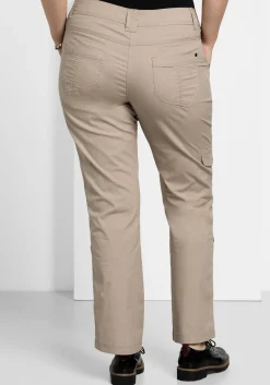 Gerade Cargo-Hose mit krempelbaren Beinen