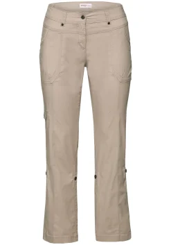 Gerade Cargo-Hose mit krempelbaren Beinen