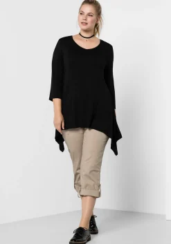 Gerade Cargo-Hose mit krempelbaren Beinen