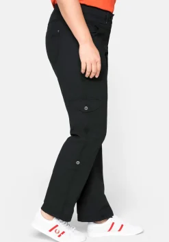 Gerade Cargo-Hose mit krempelbaren Beinen