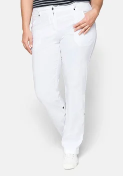 Gerade Cargo-Hose mit krempelbaren Beinen