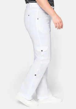 Gerade Cargo-Hose mit krempelbaren Beinen