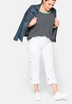 Gerade Cargo-Hose mit krempelbaren Beinen