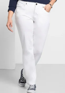 Gerade Hose aus Baumwoll-Twill