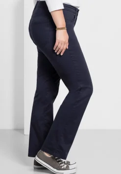 Gerade Hose aus Baumwoll-Twill