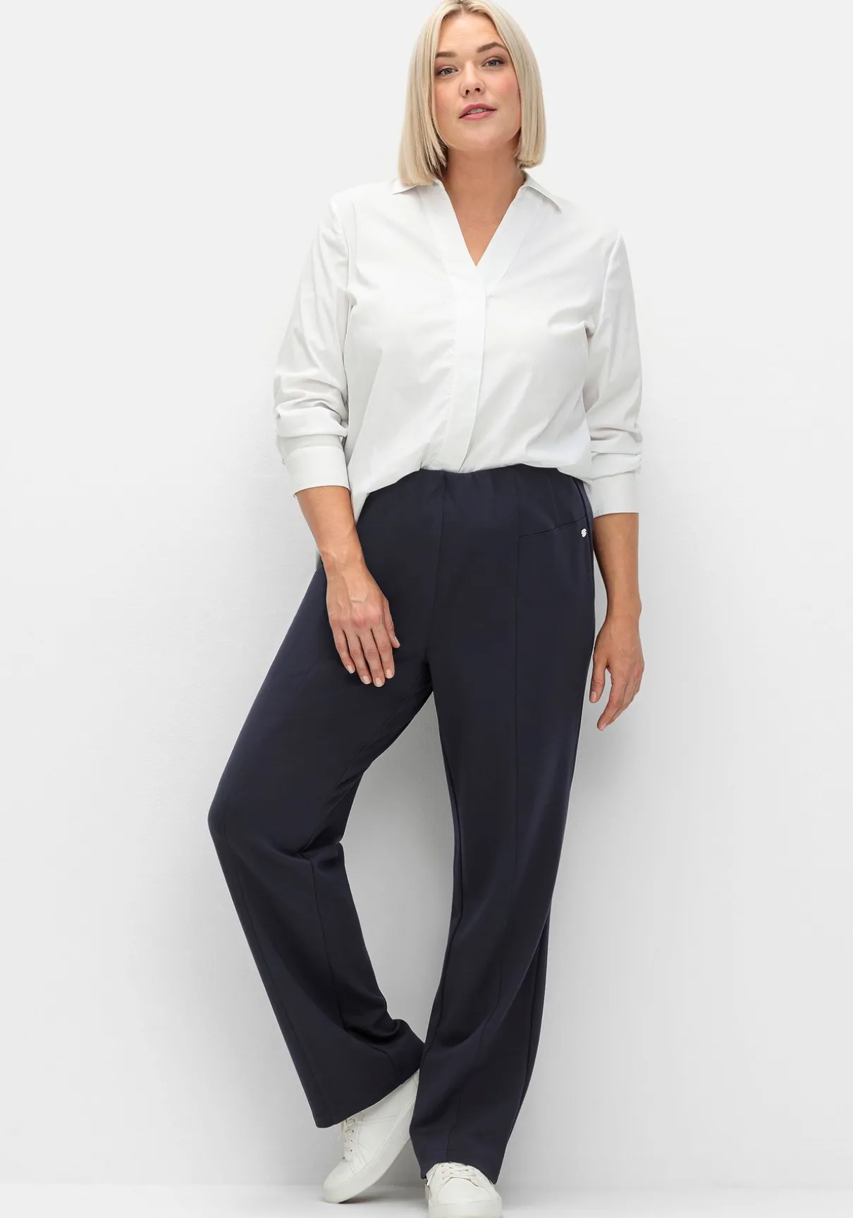 Gerade Hose aus Interlock, mit elastischem Bund