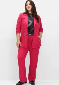 Gerade Hose aus Milano-Ripp, mit Stretchbund