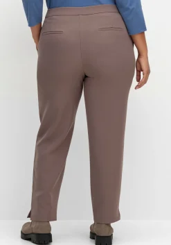 Gerade Hose mit Bundfalten, in bügelfreier Qualität