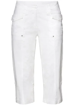 Gerade 3/4-Hose mit Krempelfunktion