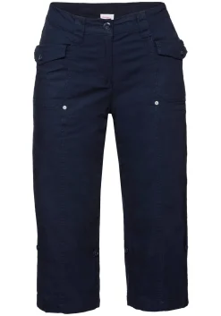 Gerade 3/4-Hose mit Krempelfunktion