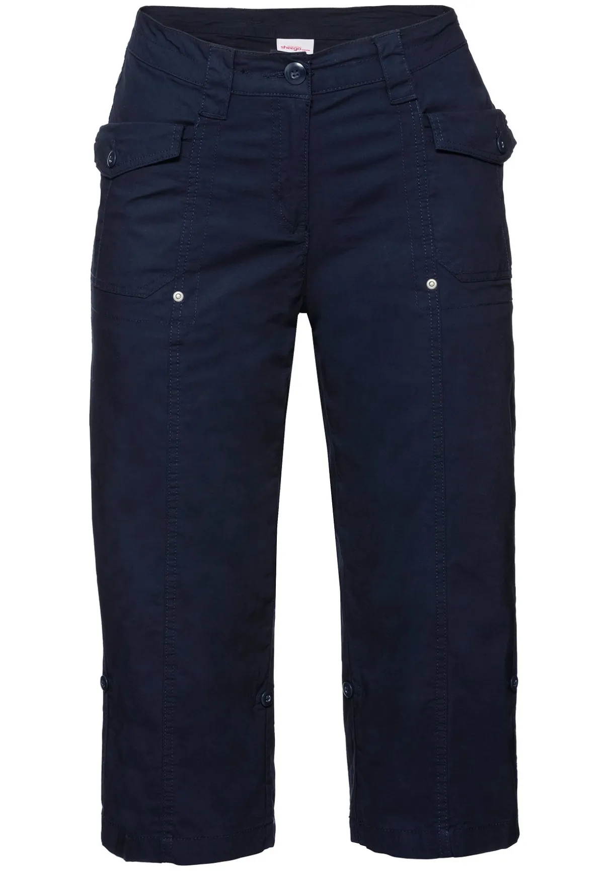 Gerade 3/4-Hose mit Krempelfunktion