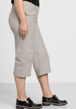 Gerade 3/4-Hose mit Krempelfunktion