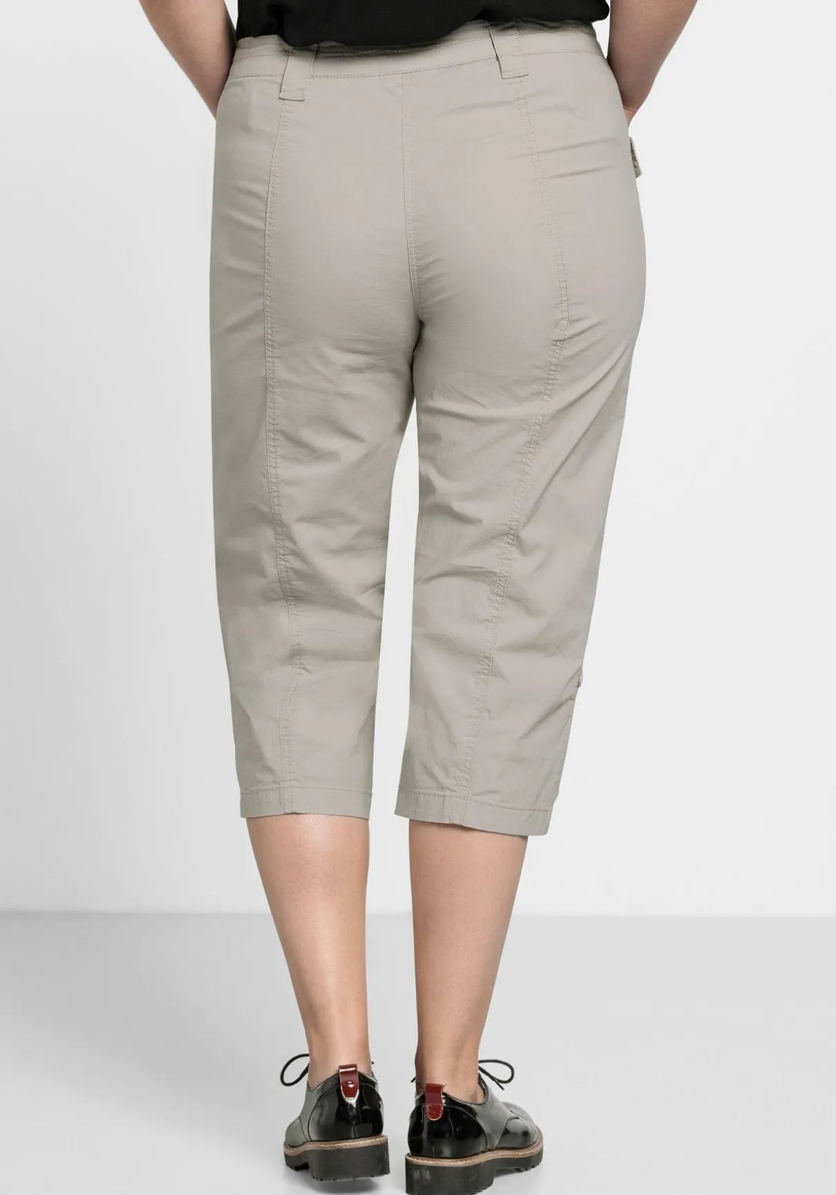 Gerade 3/4-Hose mit Krempelfunktion