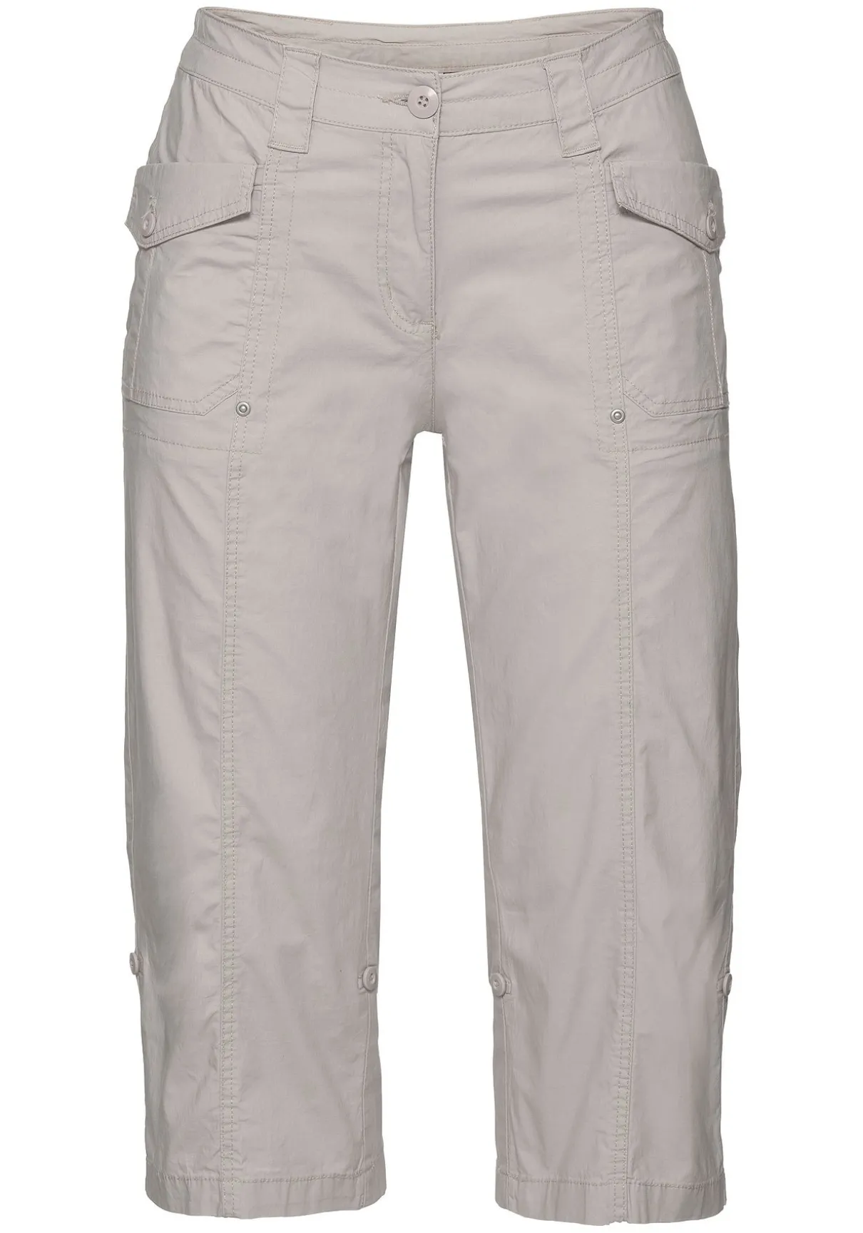 Gerade 3/4-Hose mit Krempelfunktion