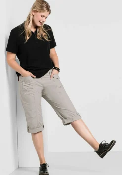 Gerade 3/4-Hose mit Krempelfunktion