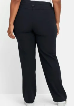 Gerade Hose mit Zierriegeln und Gürtelschlaufen