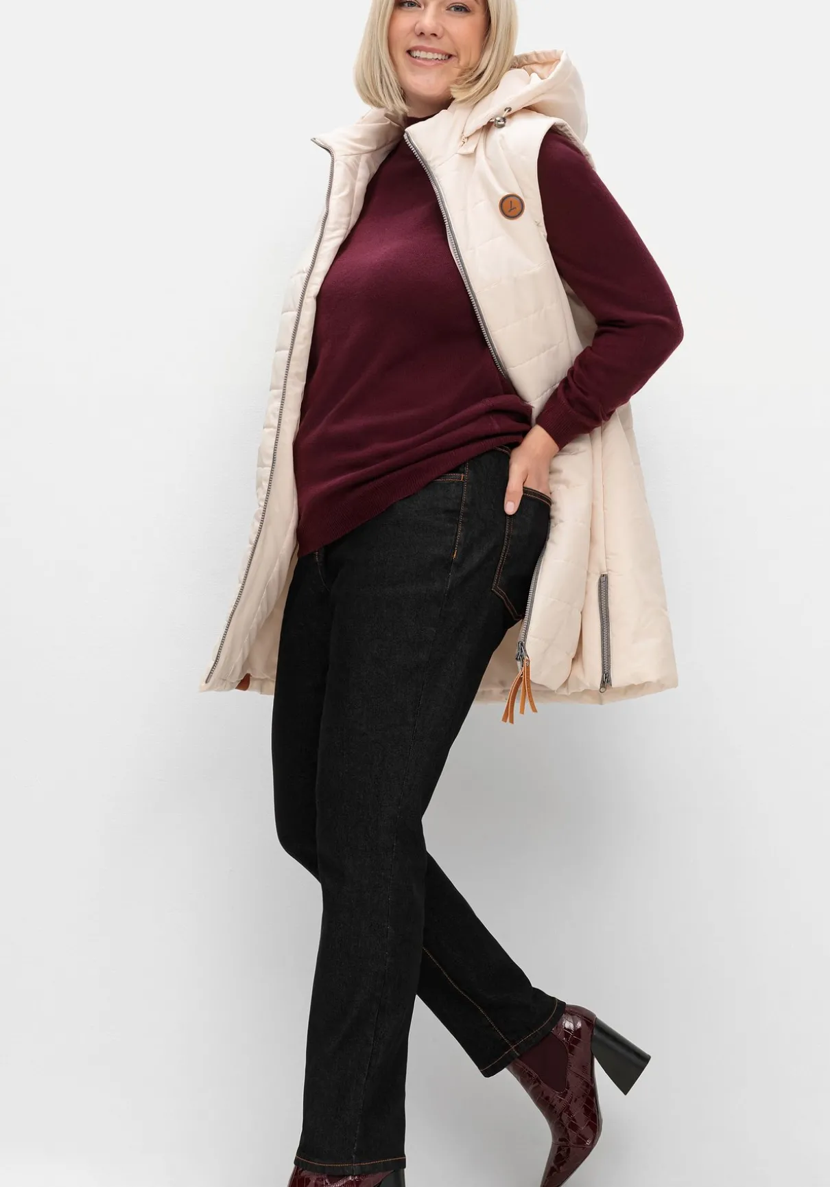 Gerade, innen weich angeraute Thermojeans