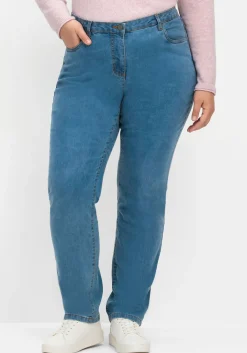 Gerade, innen weich angeraute Thermojeans