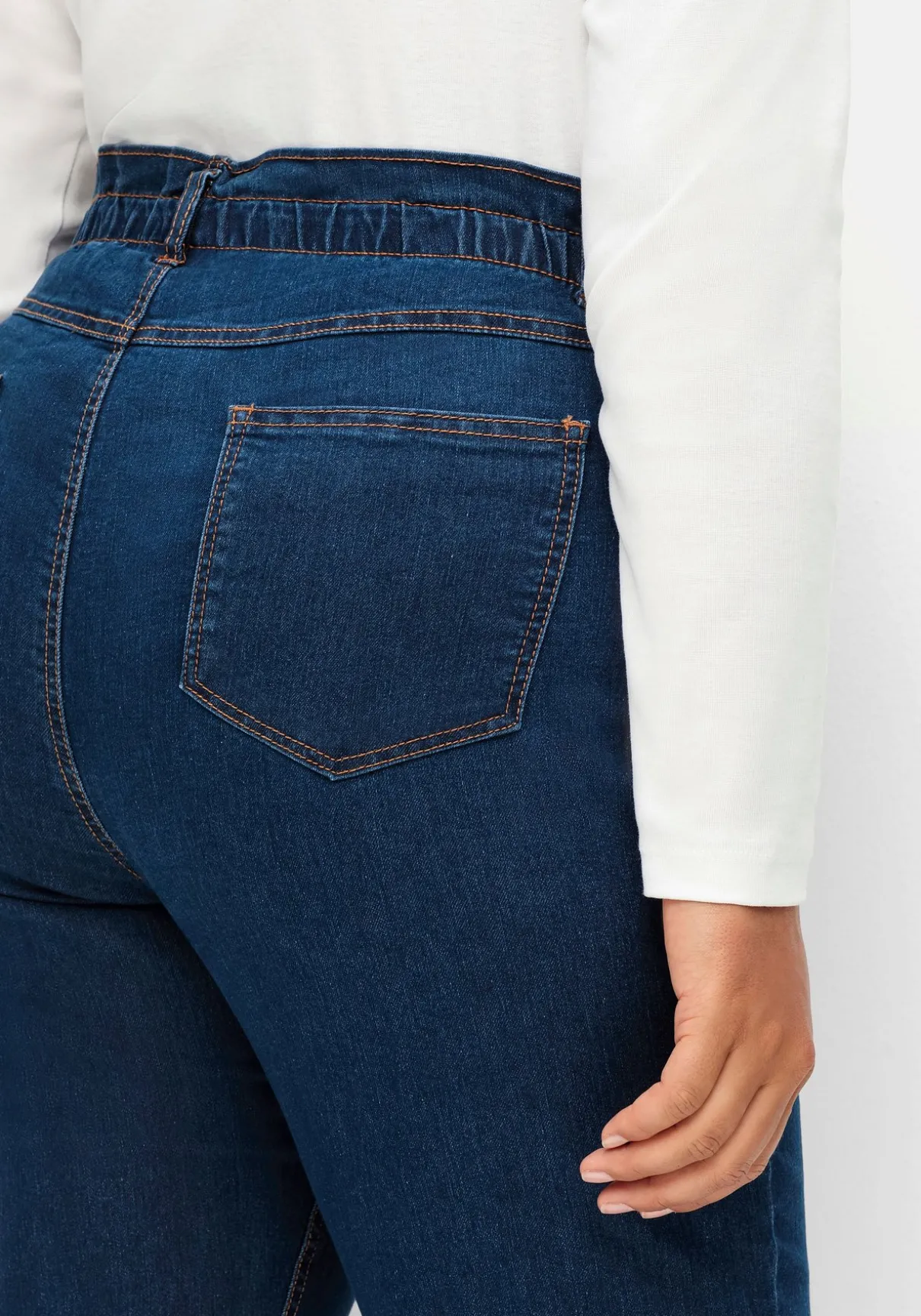 Gerade Jeans im extrahohen Paperbag-Schnitt