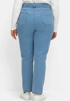 Gerade Jeans im extrahohen Paperbag-Schnitt