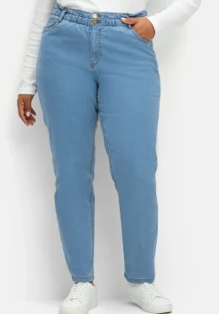 Gerade Jeans im extrahohen Paperbag-Schnitt