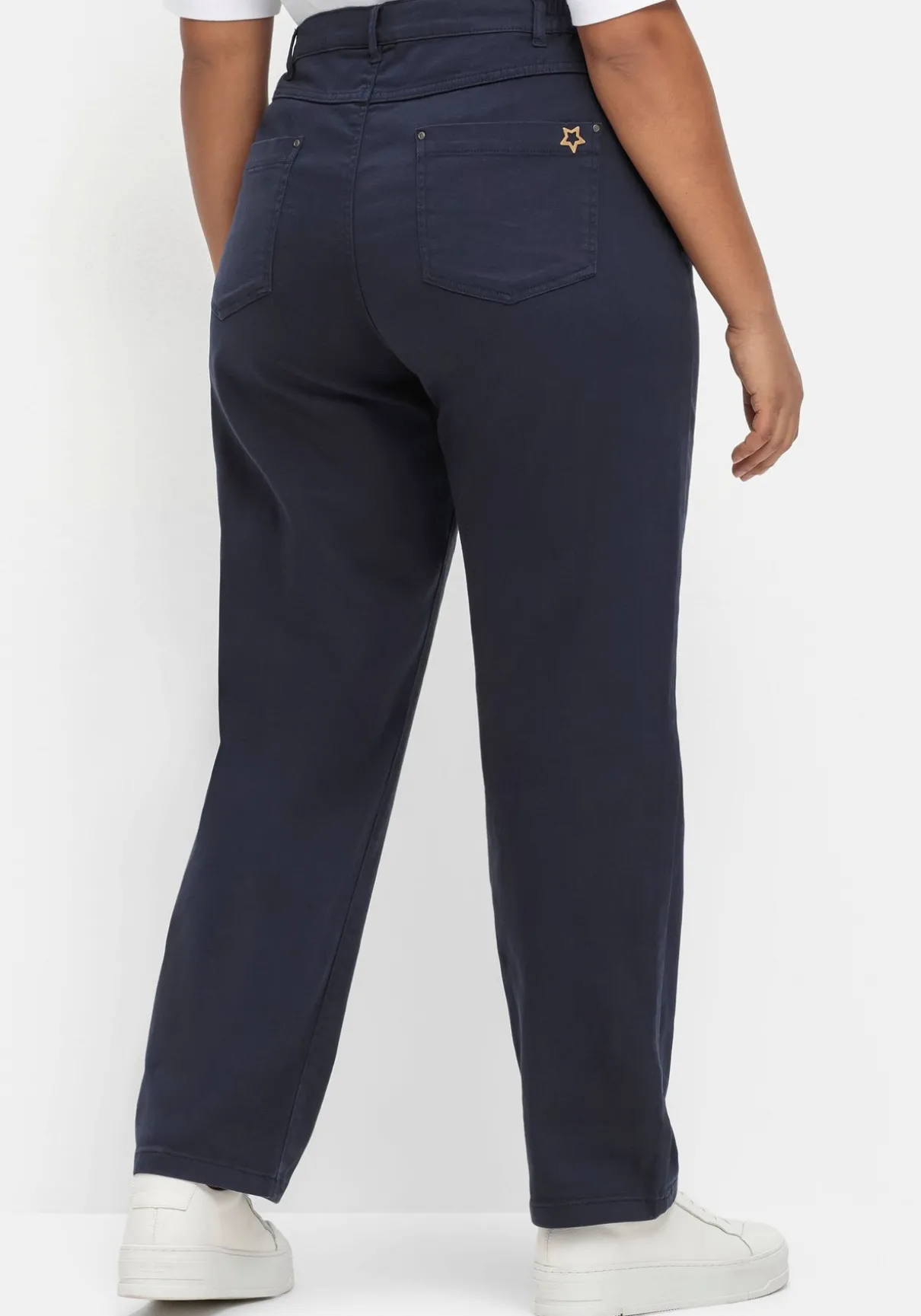 Gerade Jeans in Ankle-Länge, Five-Pocket-Form