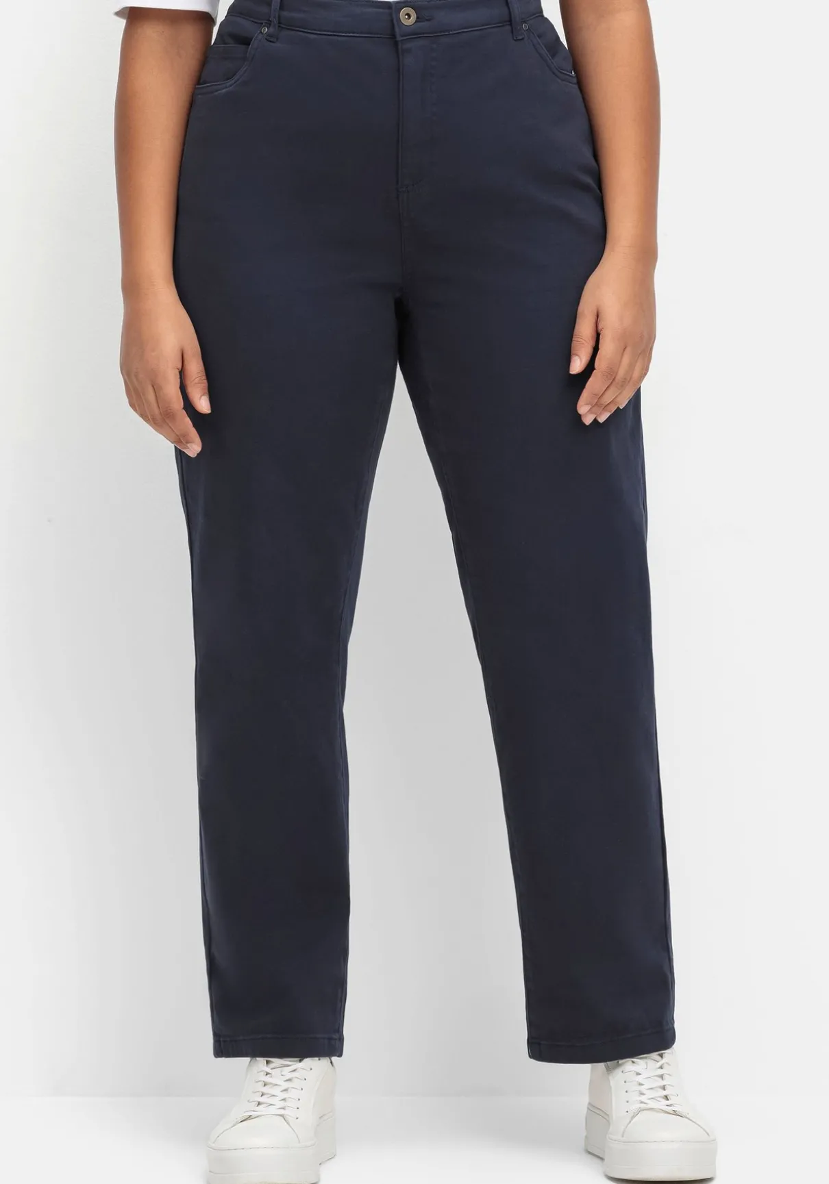Gerade Jeans in Ankle-Länge, Five-Pocket-Form