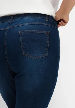 Gerade Jeans mit elastischem High-Waist-Bund