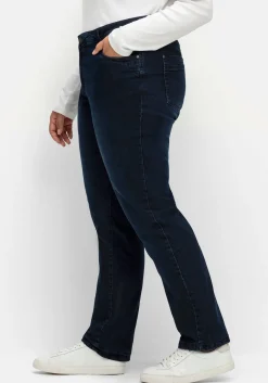 Gerade Jeans mit kariertem Thermo-Innenfutter