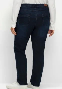 Gerade Jeans mit kariertem Thermo-Innenfutter