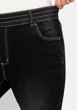 Gerade Jeans mit Rundum-Dehnbund