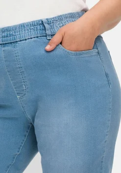 Gerade Jeans mit Rundum-Dehnbund