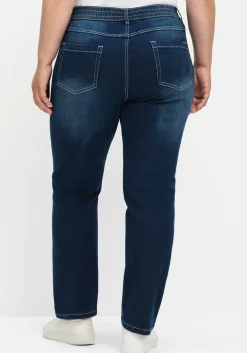 Gerade Jeans mit Rundum-Dehnbund