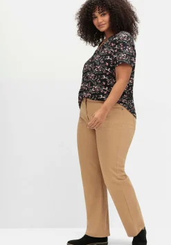 Gerade Jeans mit seitlichem Stretchbund