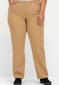 Gerade Jeans mit seitlichem Stretchbund