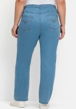 Gerade Jeans mit seitlichem Stretchbund